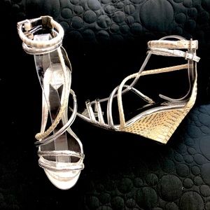 B BRIAN ATWOOD Sidini Metallic snakeskin leather